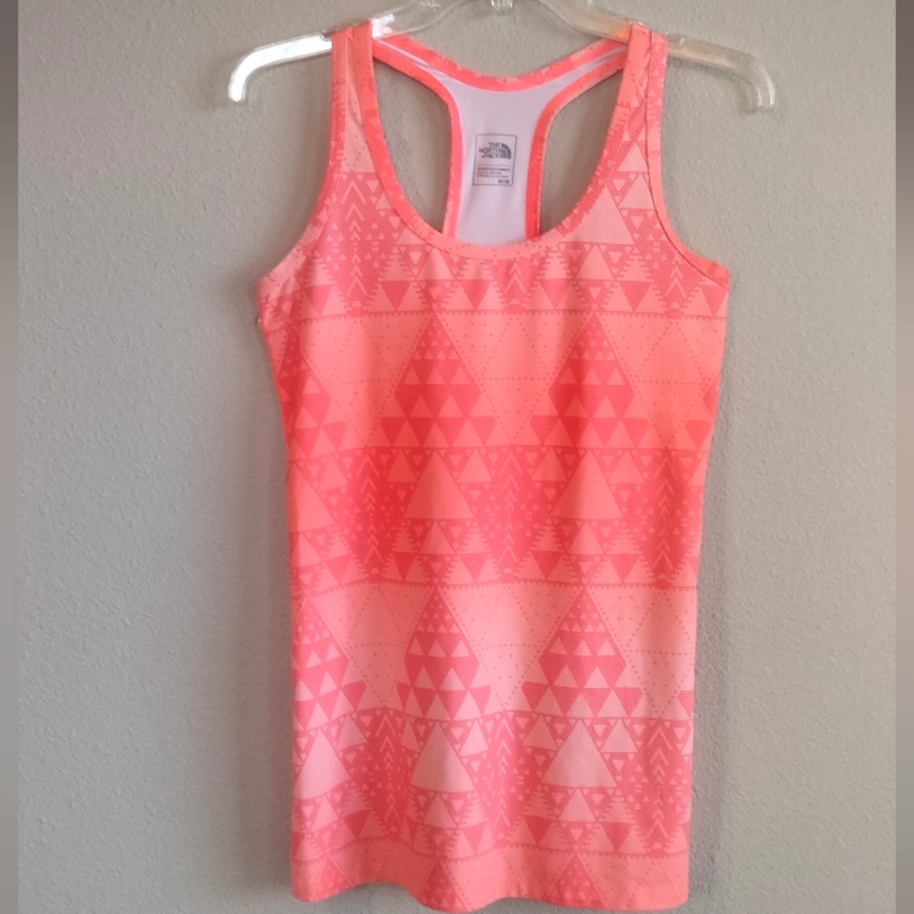 The North Face size medium pink / orange racerback Geometric Tank Top